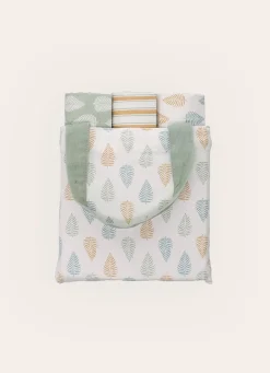 Hot Bouchara LOT DE 3 TORCHONS IMPRIMÉS MOTIF FEUILLES MULTICOLORE