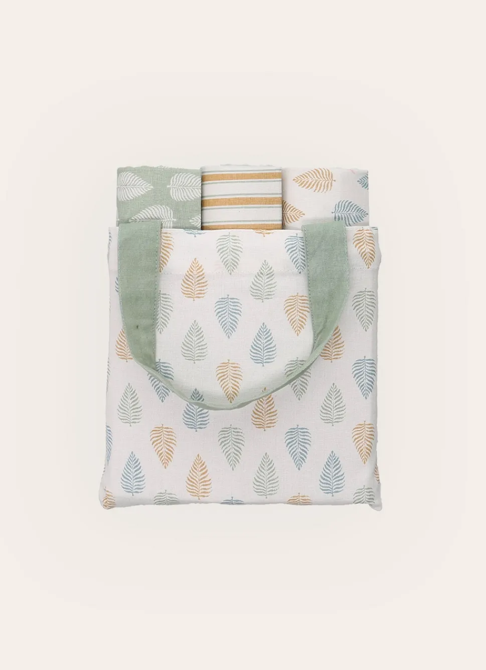 Hot Bouchara LOT DE 3 TORCHONS IMPRIMÉS MOTIF FEUILLES MULTICOLORE