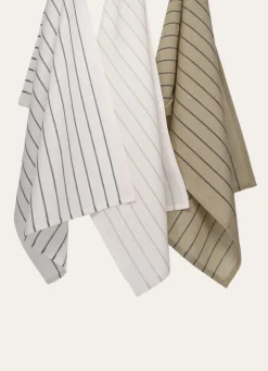 Sale Bouchara LOT DE 3 TORCHONS RAYÉS MULTICOLORE