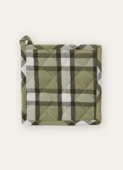 Hot Bouchara MANIQUE DE CUISINE CARREAUX VERT KAKI