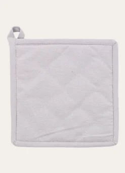 New Bouchara MANIQUE DE CUISINE EN COTON IMPRIMÉ MINI MOTIFS GRIS