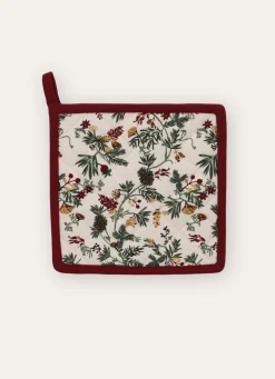 Discount Bouchara MANIQUE DE CUISINE EN COTON IMPRIMÉ MULTICOLORE/BLANC