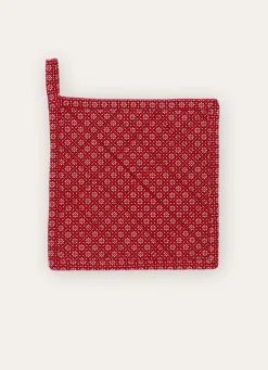 Sale Bouchara MANIQUE EN COTON MOTIF FANTAISIE ROUGE/BLANC