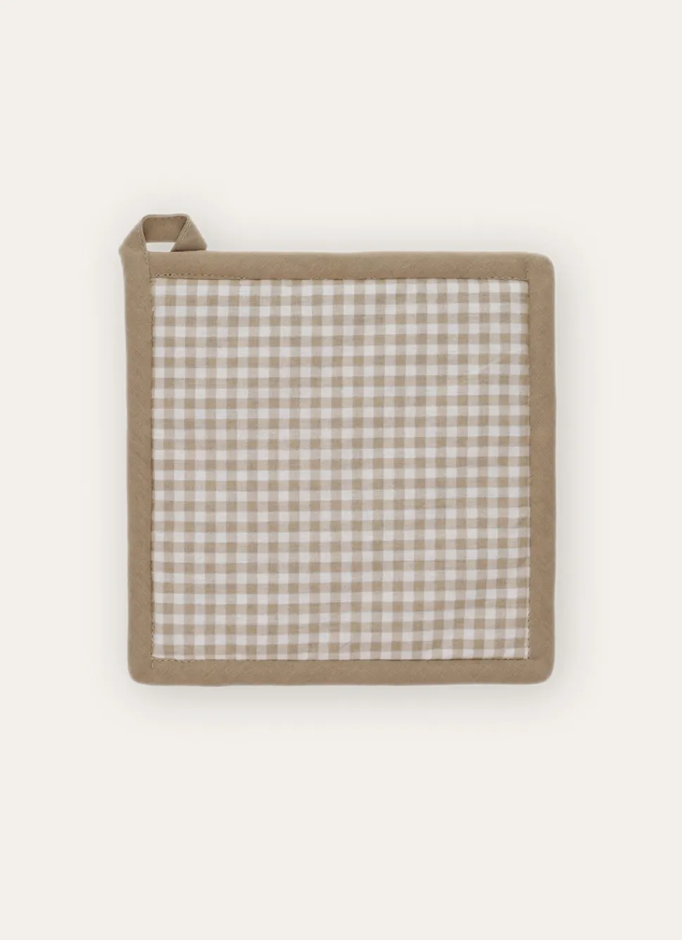 Bouchara MANIQUE EN COTON VICHY BEIGE