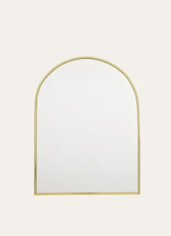 Clearance Bouchara MIROIR À POSER EN LAITON AVEC FORME ARRONDIE DORE