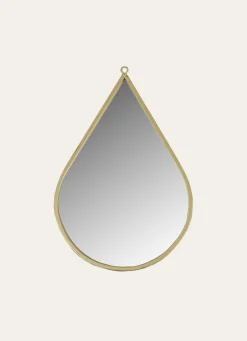 Bouchara MIROIR MÉTAL FORME DE GOUTTE PETIT FORMAT DORÉ