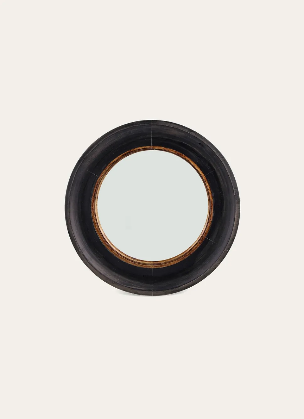 Sale Bouchara MIROIR ROND PETIT MODÈLE NOIR/DORÉ