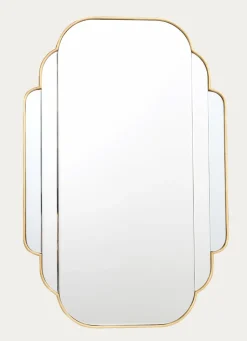 New Bouchara MIROIR STYLE ART DÉCO – MULTI-FACETTES BISEAUTÉES DORE