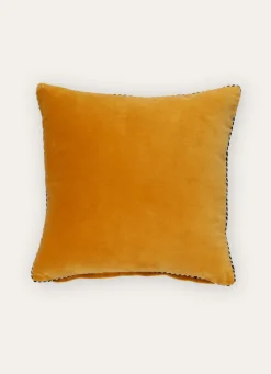 Best Bouchara MOYEN COUSSIN EN VELOURS AVEC PASSEPOIL RAYÉ OCRE