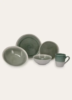 Bouchara MUG EN GRÈS RÉACTIF VERT DE GRIS