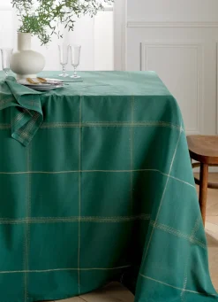 Outlet Bouchara NAPPE À CARREAUX SCINTILLANTS OR ET ARGENT vert