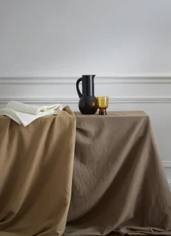 Online Bouchara NAPPE COTON LIN FINITION BOURDON TABAC