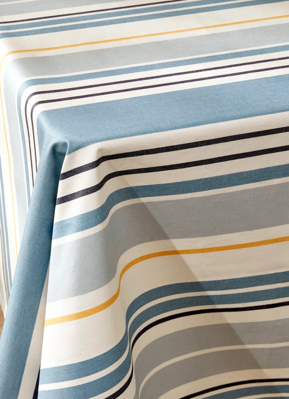 Hot Bouchara NAPPE EN COTON ENDUIT À RAYURES MULTICOLORES MULTICOLORE/BLEU