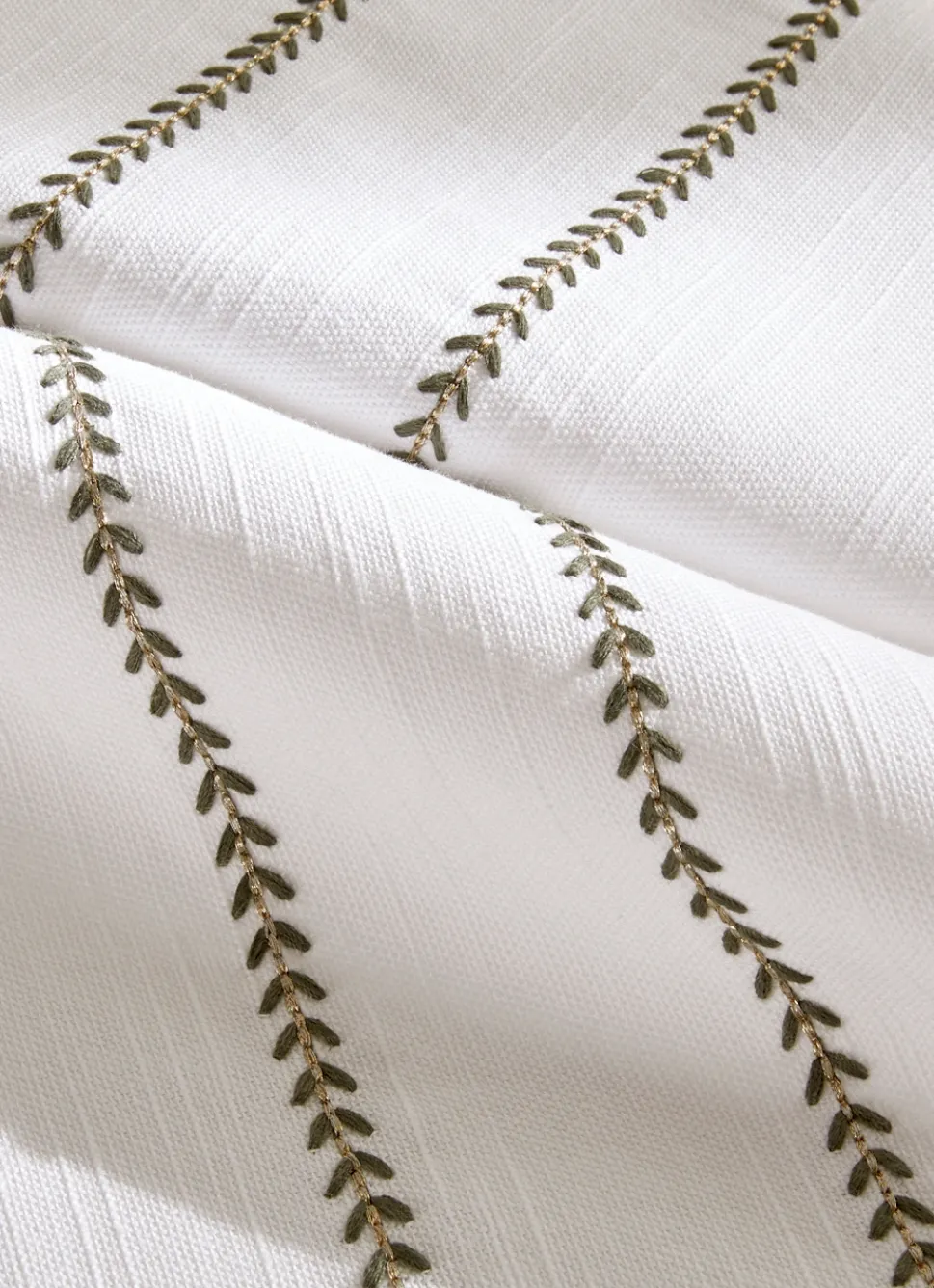 Discount Bouchara NAPPE EN COTON FLAMMÉ BRODÉE ANTI-TACHE TIBO BLANC