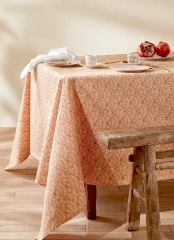 Clearance Bouchara NAPPE EN COTON IMPRIMÉ AVEC ENDUCTION ACRYLIQUE rouge