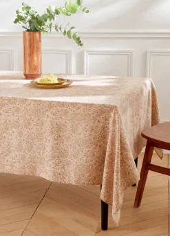 New Bouchara NAPPE EN LIN ET COTON À IMPRIMÉ FLORAL NATUREL