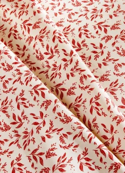 Hot Bouchara NAPPE ENDUITE À MOTIF VÉGÉTAL BEIGE / BORDEAUX