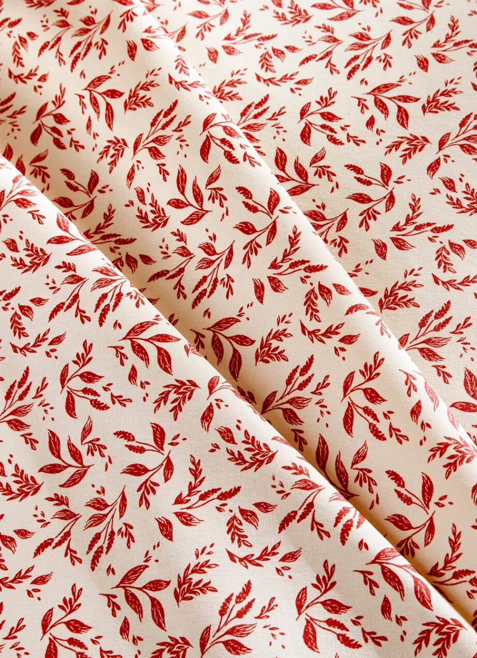 Hot Bouchara NAPPE ENDUITE À MOTIF VÉGÉTAL BEIGE / BORDEAUX