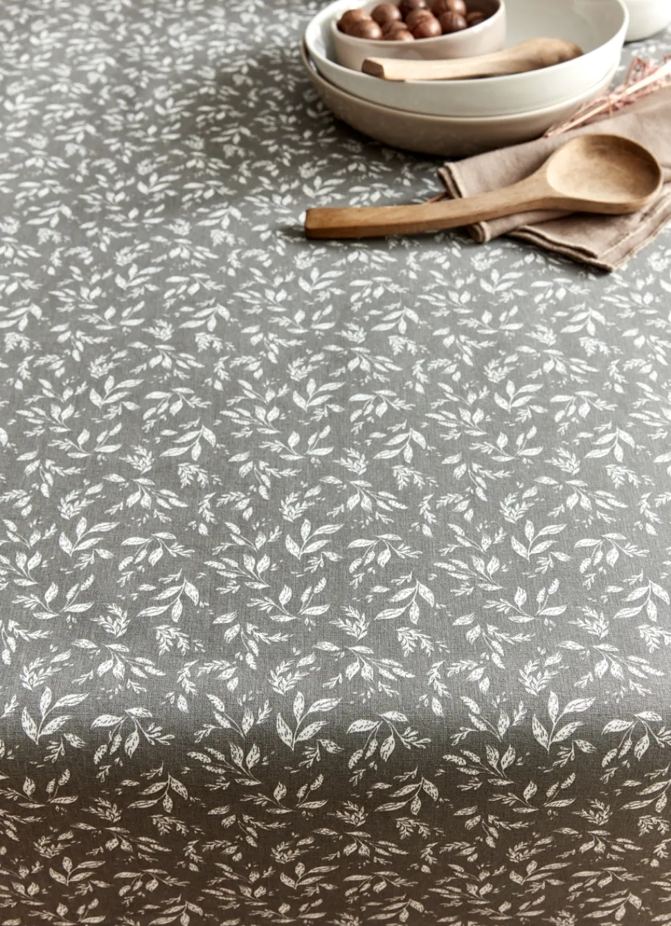 Hot Bouchara NAPPE ENDUITE À MOTIF VÉGÉTAL GRIS