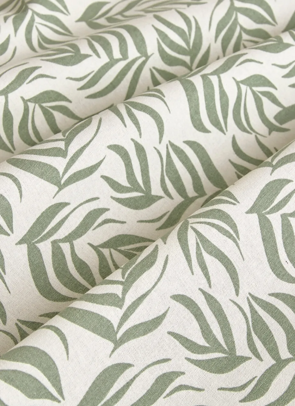 Bouchara NAPPE ENDUITE IMPRIMÉ FEUILLES CLOÉ BLANC/VERT