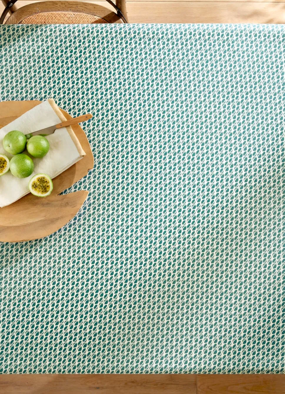 Outlet Bouchara NAPPE ENDUITE IMPRIMÉ GRAINS DE CAFÉ VERT CEDRE