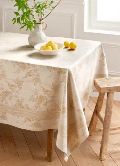 Sale Bouchara NAPPE JACQUARD EN COTON BEIGE