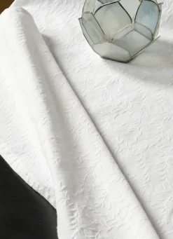 Discount Bouchara NAPPE JACQUARD FLORAL REJA ÉCRU