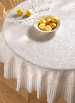 Best Bouchara NAPPE JACQUARD RONDE BEIGE