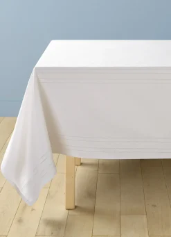 Clearance Bouchara NAPPE POINÇON EN COTON NANI BLANC