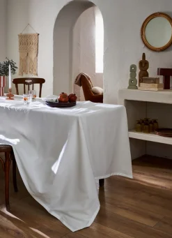 Sale Bouchara NAPPE UNIE EN TOILE BLANC
