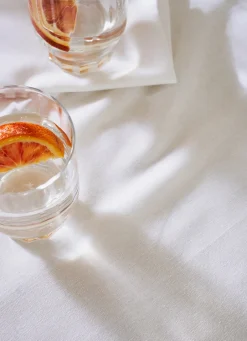 Sale Bouchara NAPPE UNIE EN TOILE BLANC