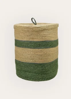 Sale Bouchara PANIER EN SEAGRASS NATUREL/VERT
