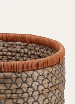 Sale Bouchara PANIER RIGIDE EN FIBRES LES AVEC TREILLAGE NATUREL