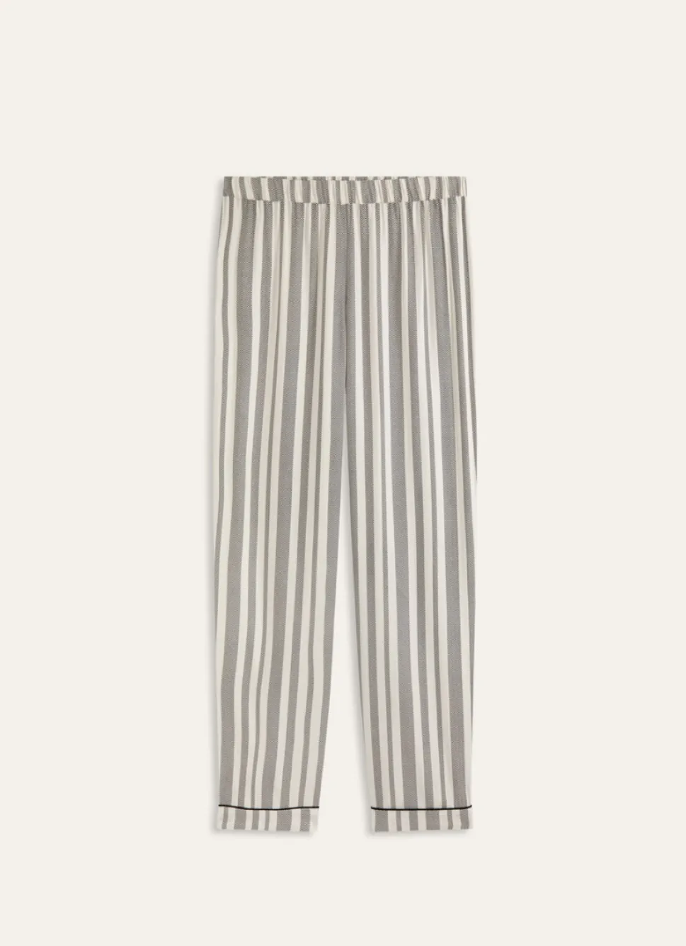Discount Bouchara PANTALON DROIT ÉCRU RAYURE NOIRE