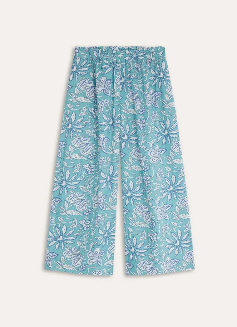 Best Bouchara PANTALON FORME DROITE EN COTON IMPRIMÉ BLEU