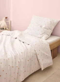 Clearance Bouchara PARURE DE LIT ENFANT EN COTON MOTIF PETITS CŒURS MULTICOLORE