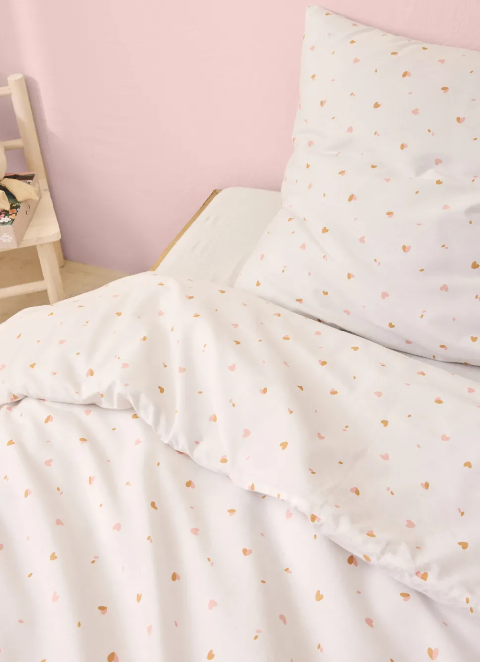 Online Bouchara PARURE DE LIT ENFANT EN COTON MOTIF PETITS CŒURS MULTICOLORE