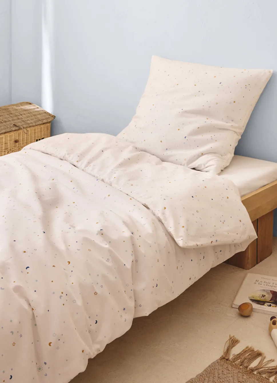 Discount Bouchara PARURE DE LIT ENFANT EN COTON MOTIF ÉTOILES ÉCRU