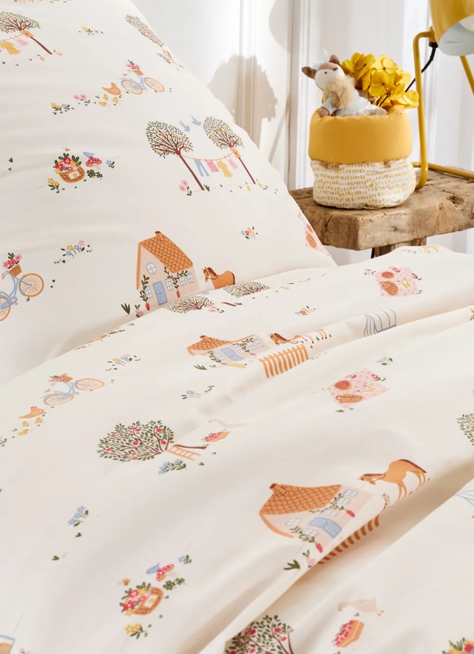 Outlet Bouchara PARURE DE LIT ENFANT EN PERCALE DE COTON EGLANTINE MULTICOLORE