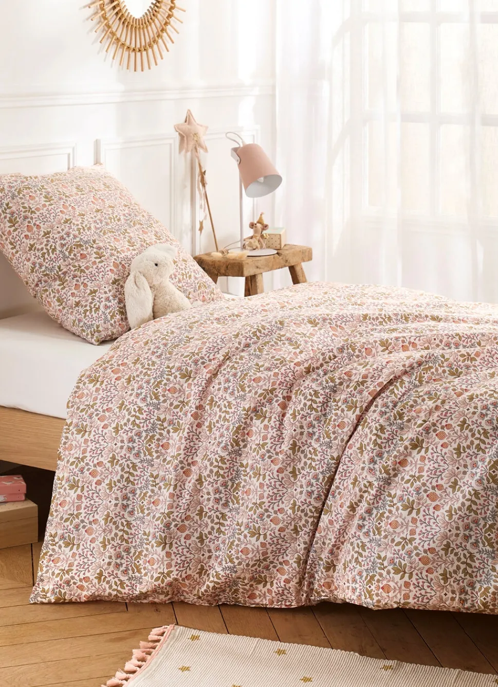 Online Bouchara PARURE DE LIT ENFANT EN PERCALE MOTIF FLEURI JAISA MULTICOLORE