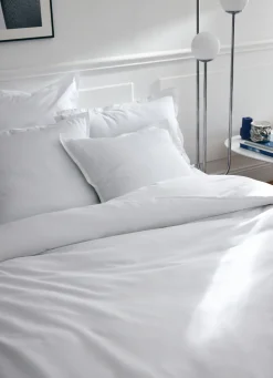 Best Bouchara PARURE HOUSSE ET 2 TAIES EN SATIN DE COTON ARPEGE BLANC