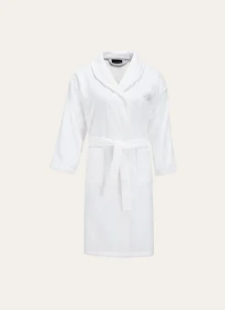 Clearance Bouchara PEIGNOIR DE BAIN BRODÉ EN ÉPONGE 400GR BLANC
