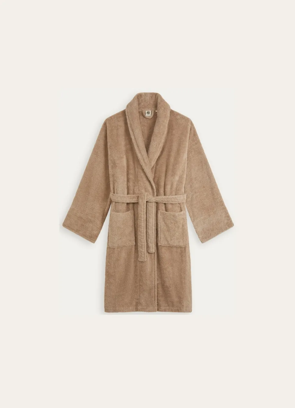 Hot Bouchara PEIGNOIR DE BAIN UNI EN ÉPONGE 450GR TAUPE