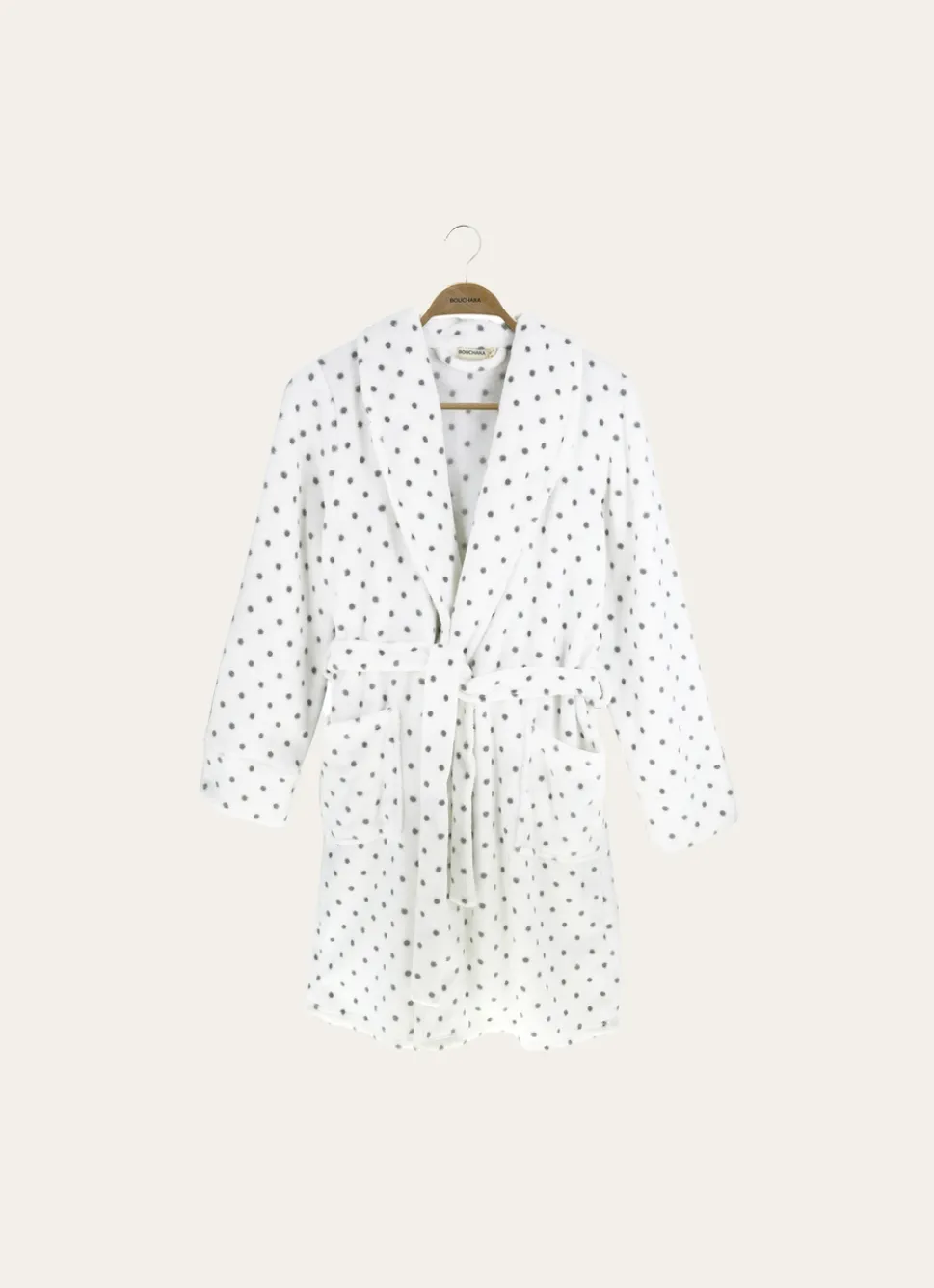 Sale Bouchara PEIGNOIR TOUT DOUX À POIS ECRU