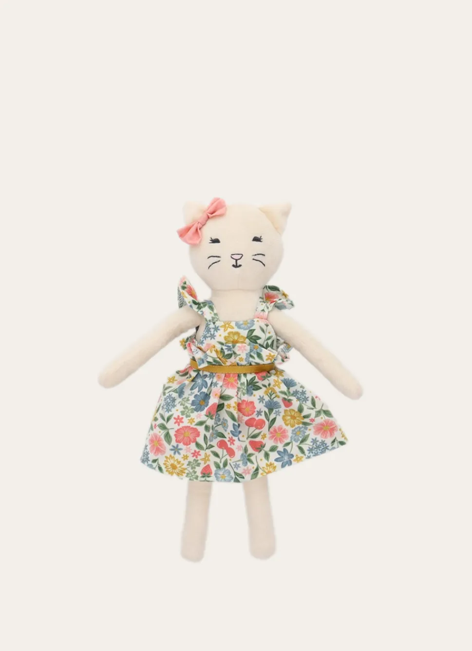 Outlet Bouchara PELUCHE CHAT ROBE À FLEURS MULTICOLORE