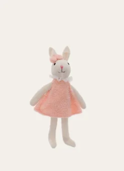 Best Bouchara PELUCHE LAPINE AVEC ROBE ROSE ECRU/ROSE