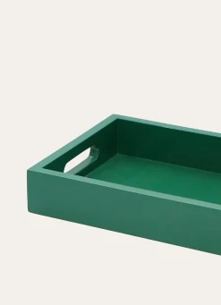 Hot Bouchara PETIT PLATEAU EN BOIS LAQUÉ vert