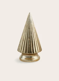 Bouchara PETIT SAPIN EN CÉRAMIQUE FAÇONNÉ À POSER OR