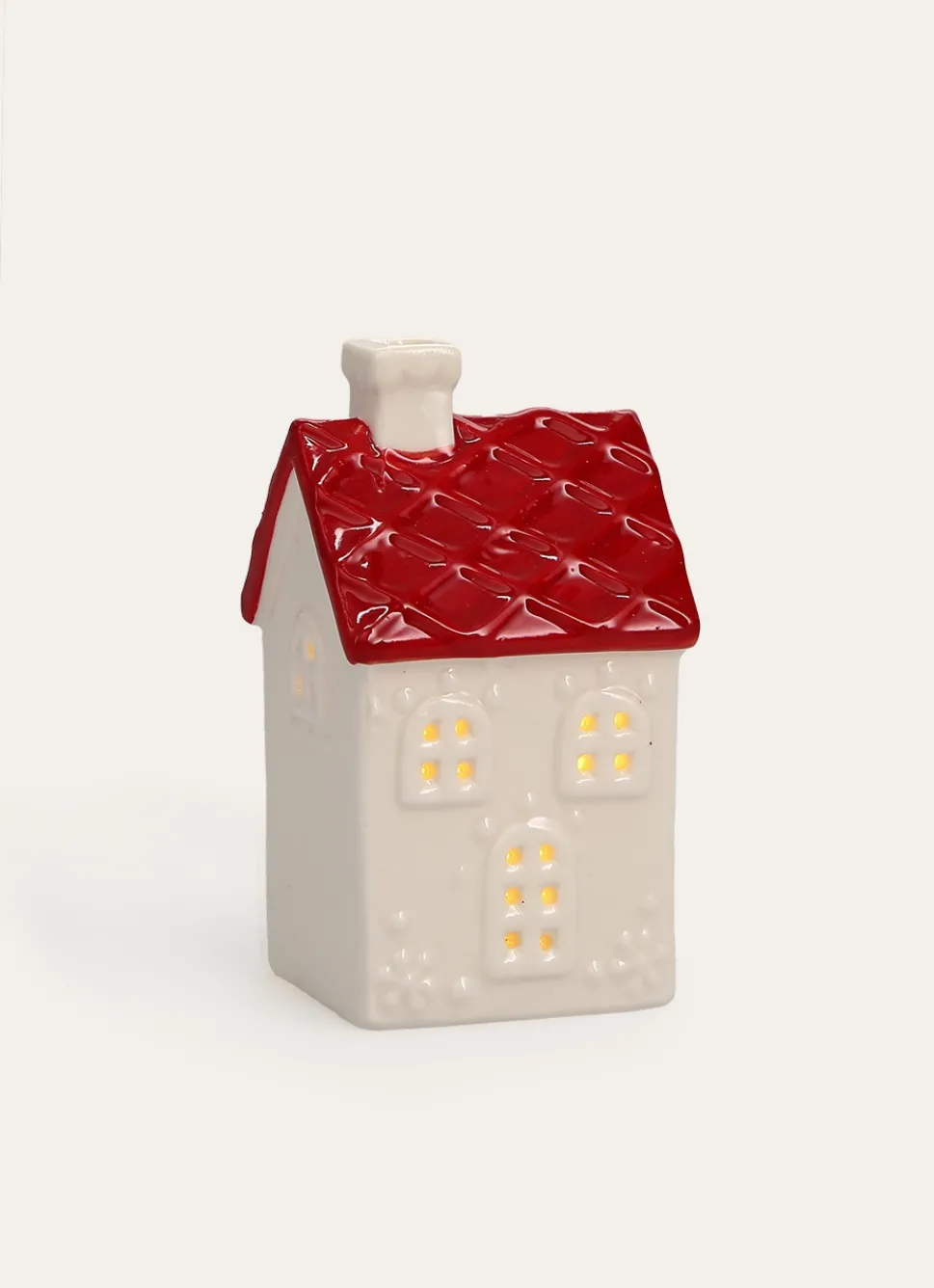 Sale Bouchara PETITE MAISON LUMINEUSE EN PORCELAINE ROUGE