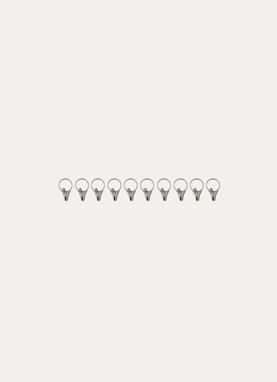 Discount Bouchara PETITS ANNEAUX À PINCES POUR RIDEAUX - DIAM2,2CM ARGENT